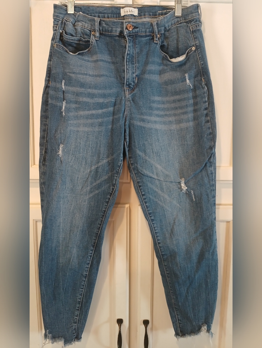 Nicole Miller Women's High Rise Ankle Skinny Jeans Size 14
